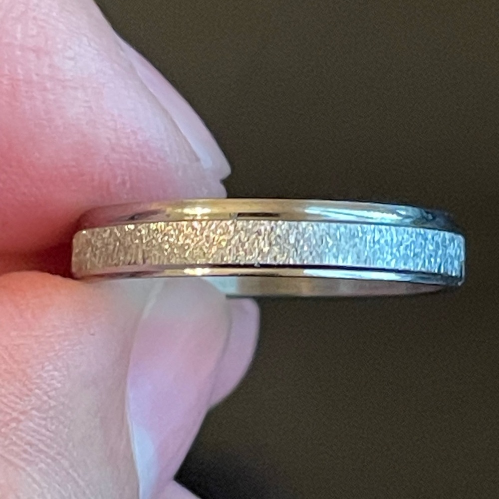 3mm stainless steel frosted ring - Picture 6 of 10